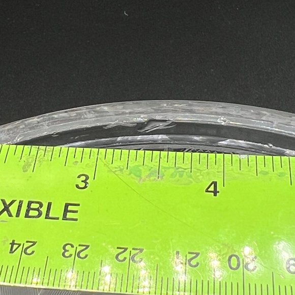 Vintage Glass Bowl Cane and Etched Flowers Three Footed 7.5” Candy Bowl - Picture 8 of 10